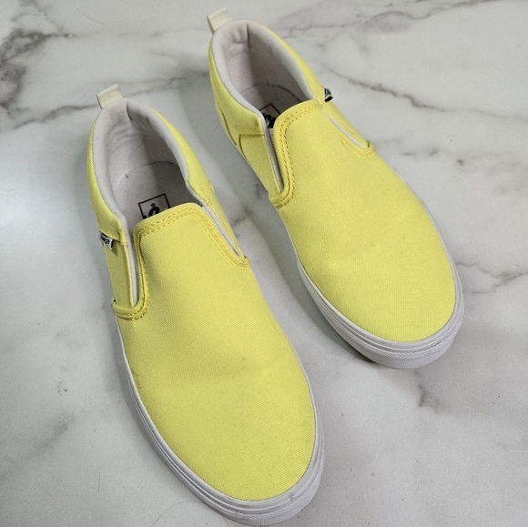 Vans Classic Slip-On Yellow Size 7.5 Sneakers Shoes Canvas - Picture 7 of 7